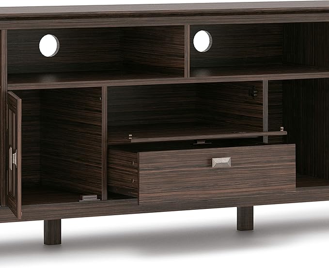SIMPLIHOME Artisan SOLID WOOD 72 inch Wide Transitional TV Media Stand in - Image 5