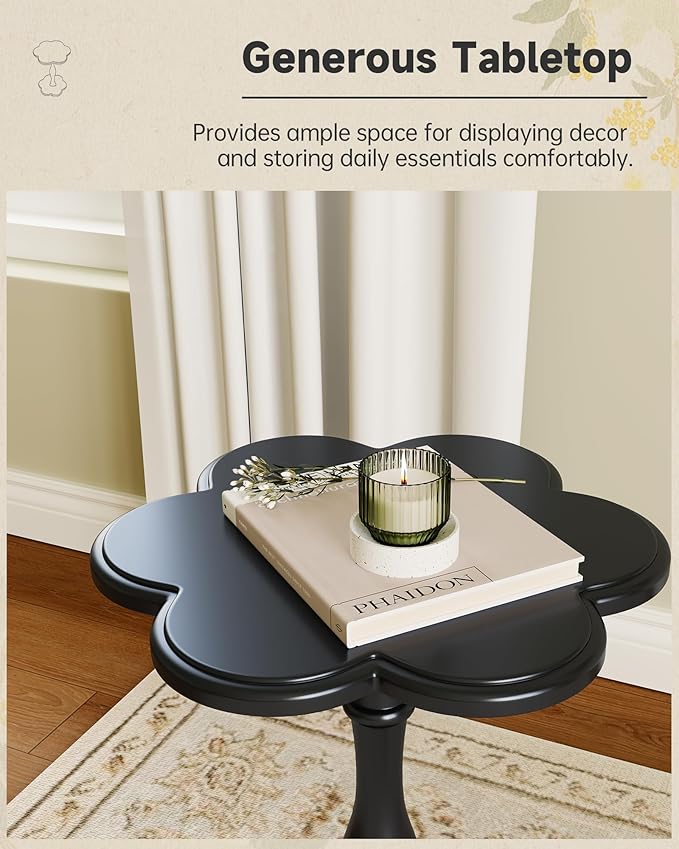Accent Solid Wood End Table for Living Room, Small Bedside Tables Nightstand - Image 4