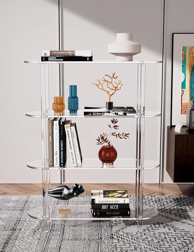Clear Bookshelf, Acrylic Bookcase - Image 7
