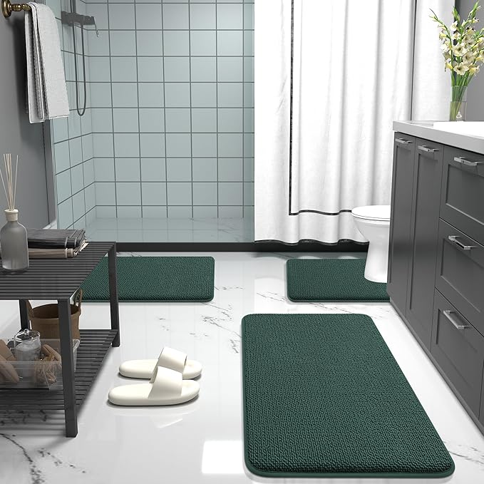 OLANLY Thick Memory Foam Bath Mat Rug 24x16, Extra Soft Absorbent Bathroom Rug - Image 7
