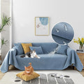 STACYPIK Blue Waterproof Sofa Cover, Anti-Slip Couch Covers by STACYPIK