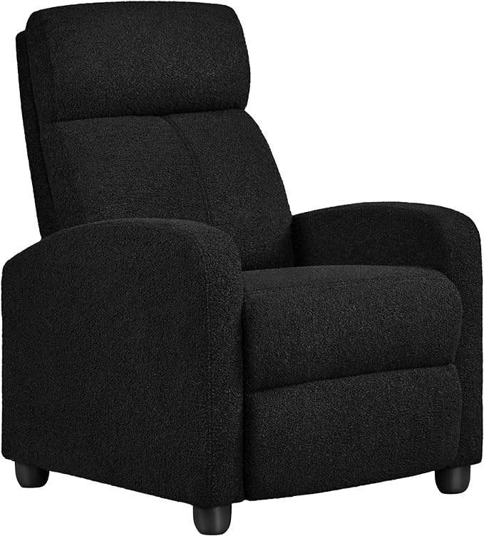 Yaheetech Boucle Recliner Chair Single Sofa Home Theater Seating Adjustable by Yaheetech