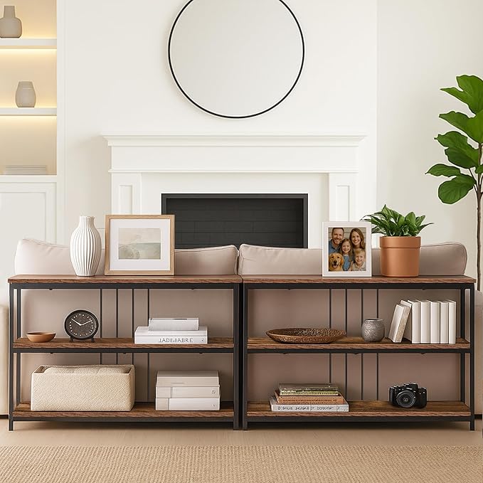 INHABIT UNION Sofa Console Table, Farmhouse Long Entryway Table - Image 7