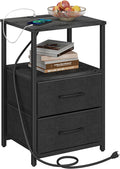 TUTOTAK End Table with Charging Station, Night Stand, Side Table with 2 USB by WelcometotheTUTOTAKHome