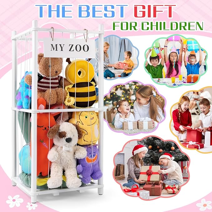 Stuffed Animal Storage Zoo, Wooden Stuffed Animal Organizer - Image 6