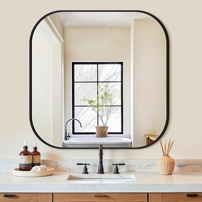 Bathroom Mirrors for Over Sink, 30x30 Vanity Squircle Mirror for Bathroom Sink by Unknown