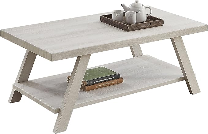 Roundhill Furniture Athens Contemporary Wood Shelf Coffee Table by RoundhillFurniture