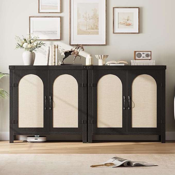 Garvee 31.5'' Small Rattan Buffet Cabinet - Image 6