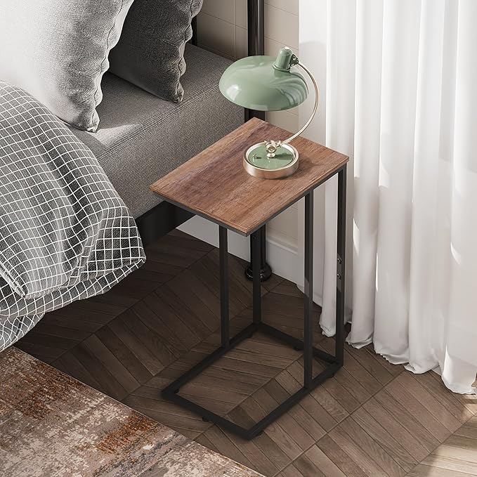 WLIVE C Shaped End Table, Small Side Tables - Image 4