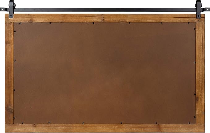 Kate and Laurel Cates Farmhouse Horizontal Wood Framed Wall Mirror, 40 x 26 - Image 5