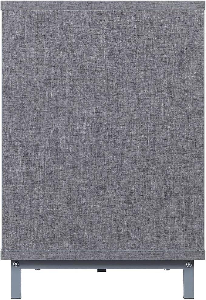 Manhattan Comfort Brighton 60" TV 7 Shelves, Tempered Glass Dividers and Media - Image 6