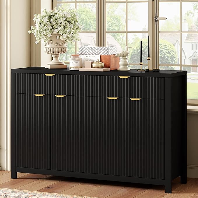 Merax Modern Wave-Pattern Sideboard Cabinet - Image 6