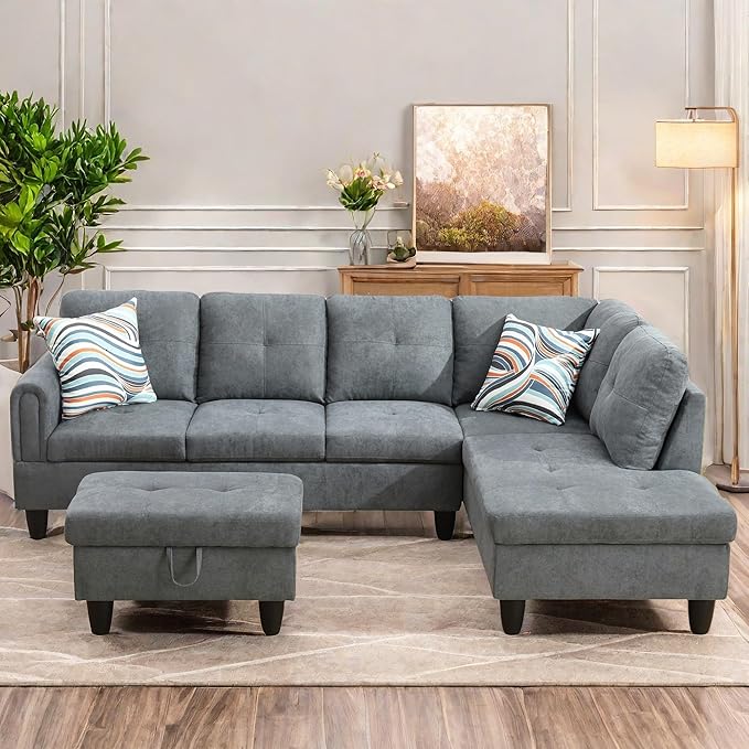 L Shaped Sectional Couches for Living Room, Modern Modular Sectional Sofa - Image 6
