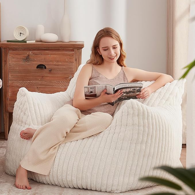 Giant Bean Bag Chairs for Adults Teens, Large Bean Bag Sofa Chairs by Unknown