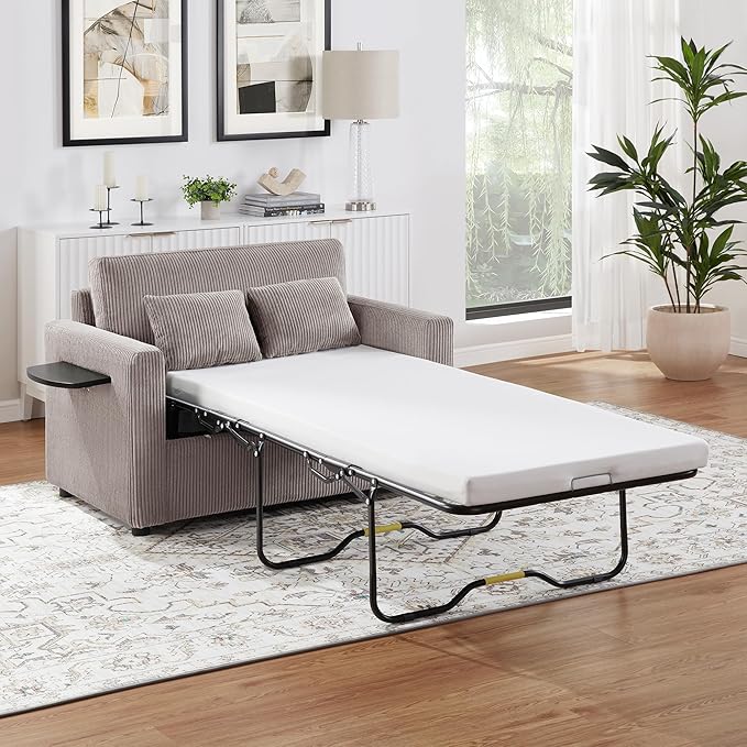 Twin Size Sofa Bed 47.2" Sleeper Sofa Loveseat Sofa by Merax