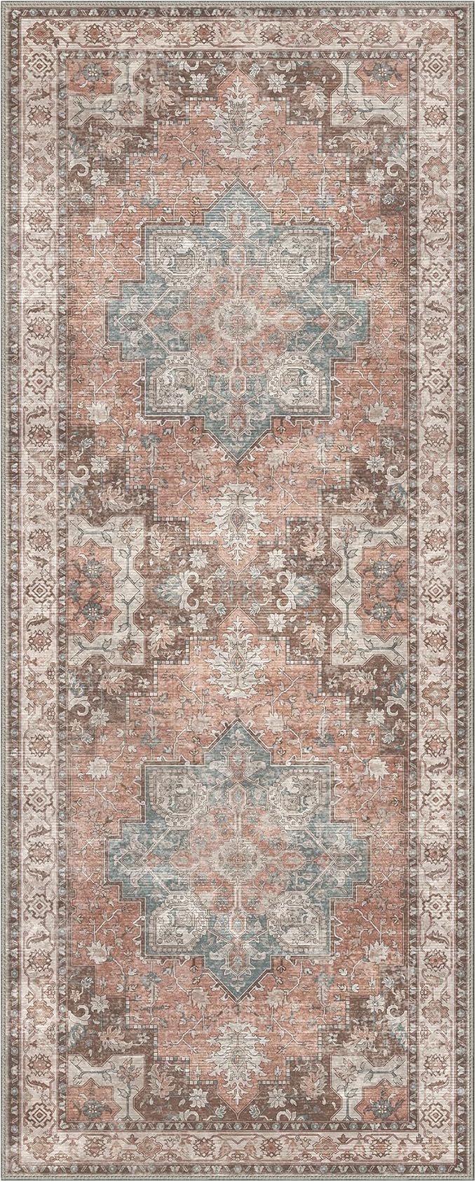 GENIMO 2x10 Runner Rugs for Hallway, Machine Washable Non Slip Vintage Rugs - Image 7
