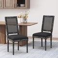 Merax Upholstered Solid Wood Dining Chairs Set of 2, French Country Style by Merax