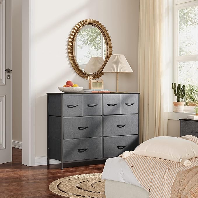 WLIVE Dresser for Bedroom with 8 Drawers, Wide Fabric Dresser for Storage and - Image 2