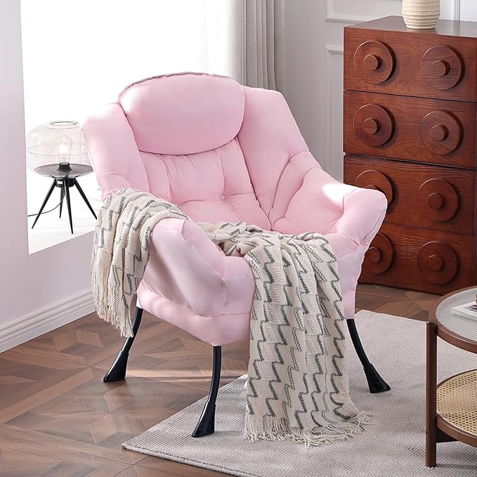 Lazy Chair, Reading Armchair, Large Modern Lounge Accent Chair, Leisure Sofa by HomeEastllyHome