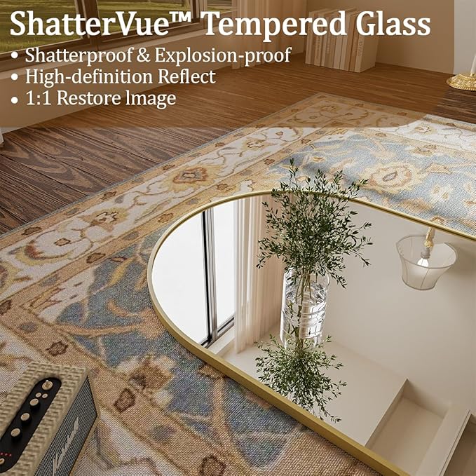 Koonmi Arched Full Length Mirror, Full Body Mirror - Image 2