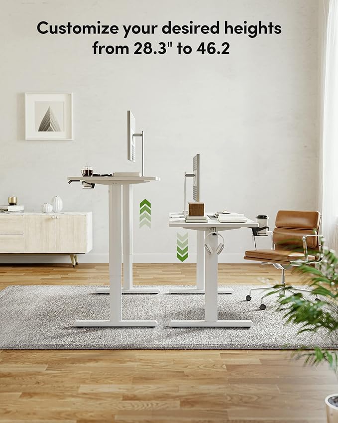 BANTI 44"x24" Standing Desk, Electric Stand up Height Adjustable Home Office - Image 4