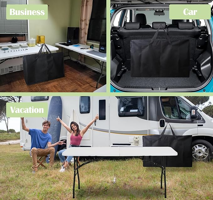 4/6/ 8 Foot Folding Table Storage Bag, Waterproof Heavy Duty Large Carrying Bag - Image 6