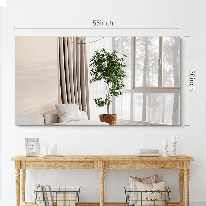 Frameless Mirror, 30x55 Inch Rectangle Bathroom Mirrors - Image 7