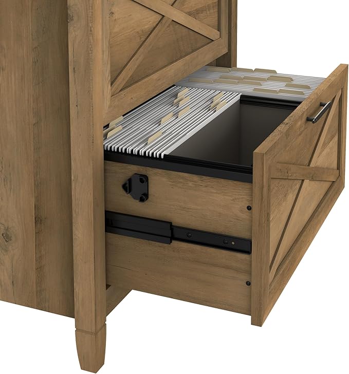 Bush Furniture Key West Lateral File Cabinet, Modern Farmhouse 2 Drawer File - Image 4