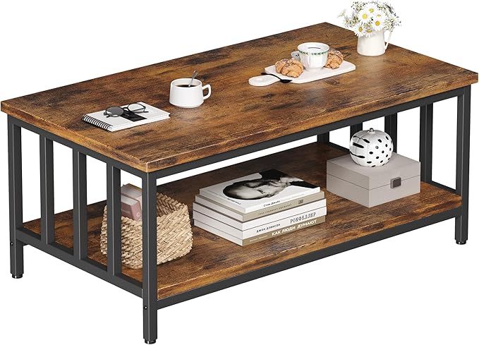 Homeiju Coffee Table for Living Room, Farmhouse Living Room Table by Homeiju