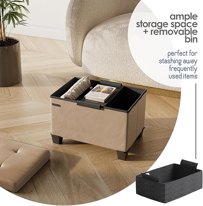 STORAGEBUD Storage Ottoman Cube - Image 3