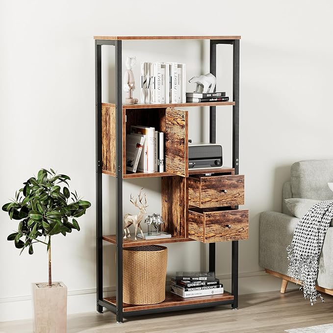 VECELO 5-Tier Bookshelf, Bookcase - Image 4
