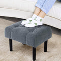 HOUCHICS Fur Padded Foot Stool, Small Ottoman Rest by HOUCHICS