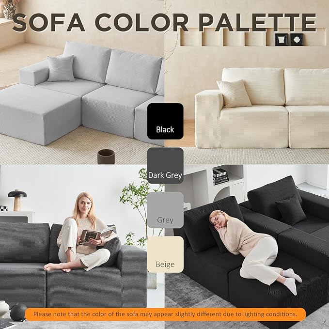 INGEROOM 79" Cloud Couch, Loveseat Sofa - Image 6
