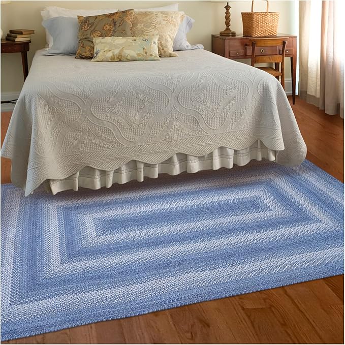 Homespice Denim Blue Jute Braided Rug 5x8' - Image 10