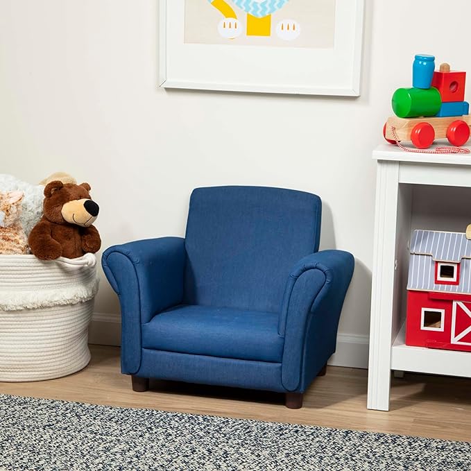 Melissa & Doug Denim Fabric Child’s Armchair Children's Furniture, Child's - Image 10