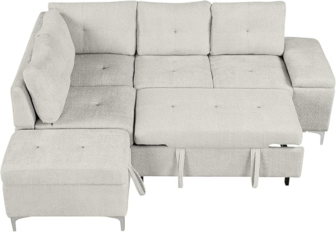 Ball & Cast 88.2" L-Shaped Sectional Pull Out Sofa - Image 5