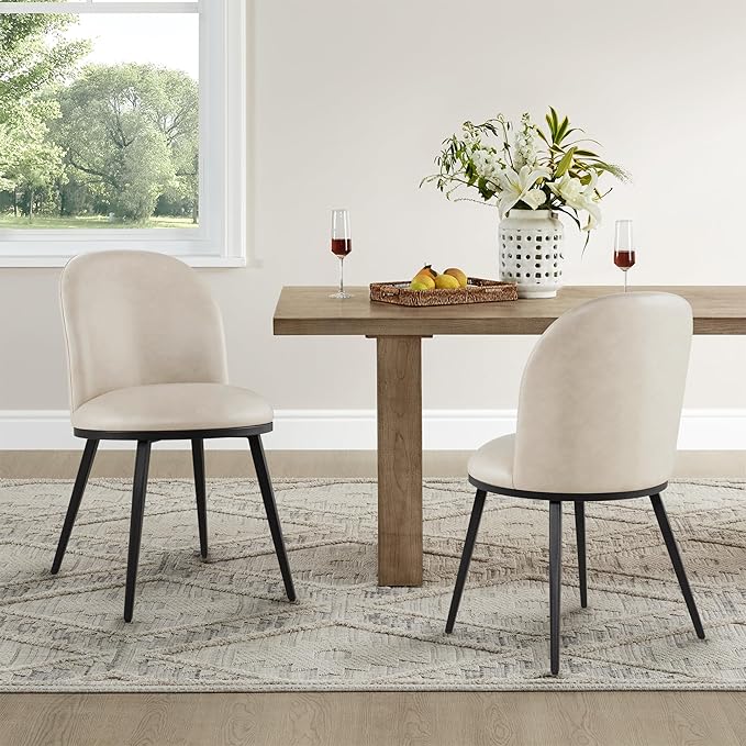 Dining Chairs Set of 6, Faux Leather Upholstered Dining Room Chairs - Image 6