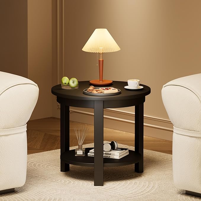 Small Round Wood Coffee Table - Image 5