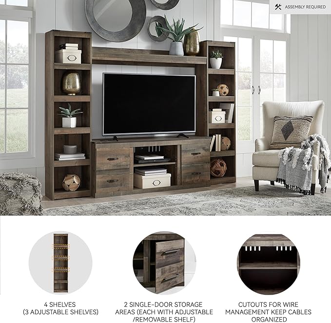 Signature Design by Ashley Derekson Farmhouse 3-Piece Entertainment Center - Image 3