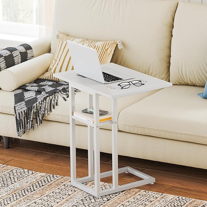 HOOBRO Foldable End Table, C Shaped Side Table - Image 2