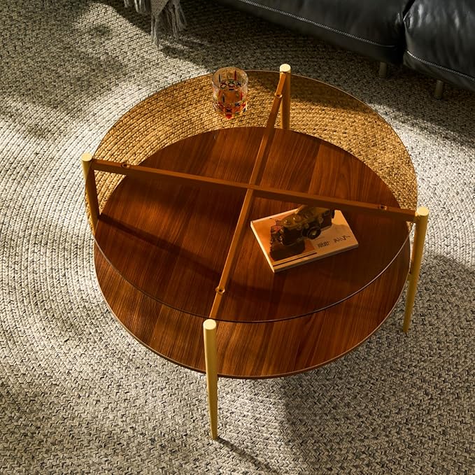 Saint Mossi Glass Round Coffee Table - Image 8