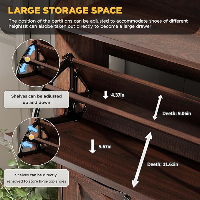 Maupvit Large Shoe Storage Cabinet - Image 6