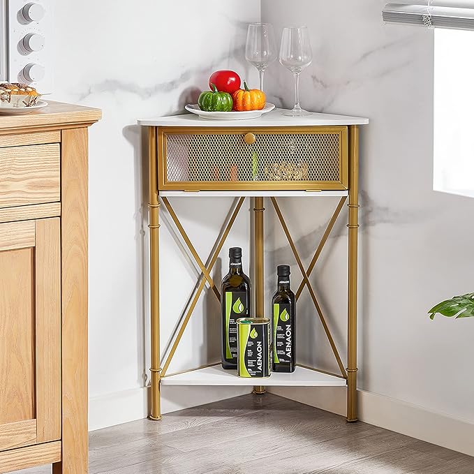 VECELO Cabinet/Table, 3-Tier Display Shelves by VECELO