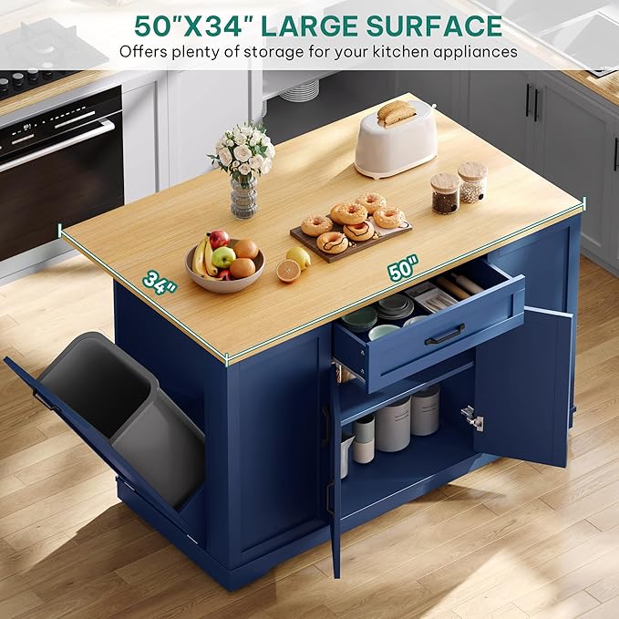 YITAHOME 50" Kitchen Island - Image 3