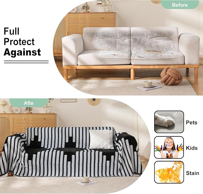 Boho Sofa Cover, Couch Covers for 3 Cushion Couch Sofa Pet Friendly, Sofa Cover - Image 5