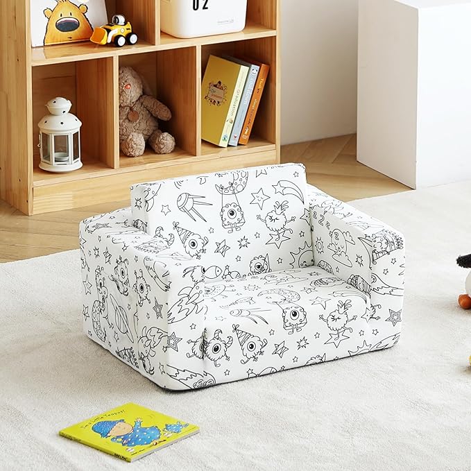 Tiita Kids Sofa Couch, Convertible Children Couch to Lounger, Toddler Comfy Sofa - Image 8