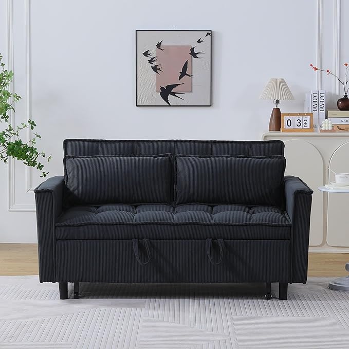 Ball & Cast Convertible Sleeper Sofa Bed, Convertible Pull Out Couch by BallCast