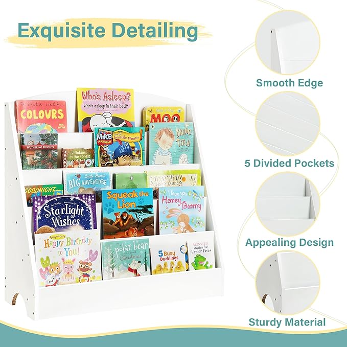 TOETOL 5-Tier Kids Bookshelf - Image 4