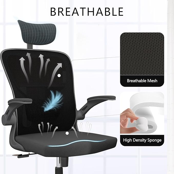 Ergonomic Office Chair, High-Back Mesh Computer Desk Chair - Image 4
