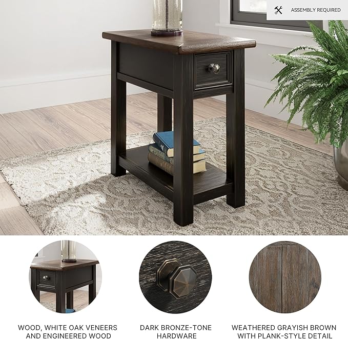 Signature Design by Ashley Tyler Creek Chair Side End Table, Light Brown & - Image 4